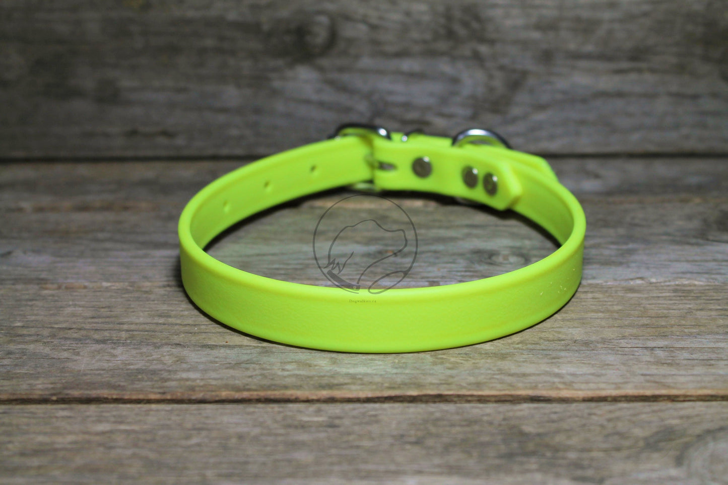 Neon Yellow Biothane Dog Collar - 3/4" (20mm) wide