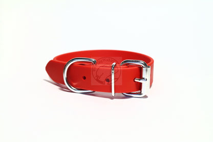 Poppy Red Biothane Dog Collar - 1 inch (25mm) wide