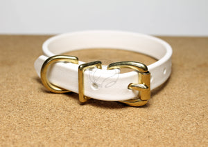 Snow White Biothane Dog Collar - 5/8"(16mm) wide