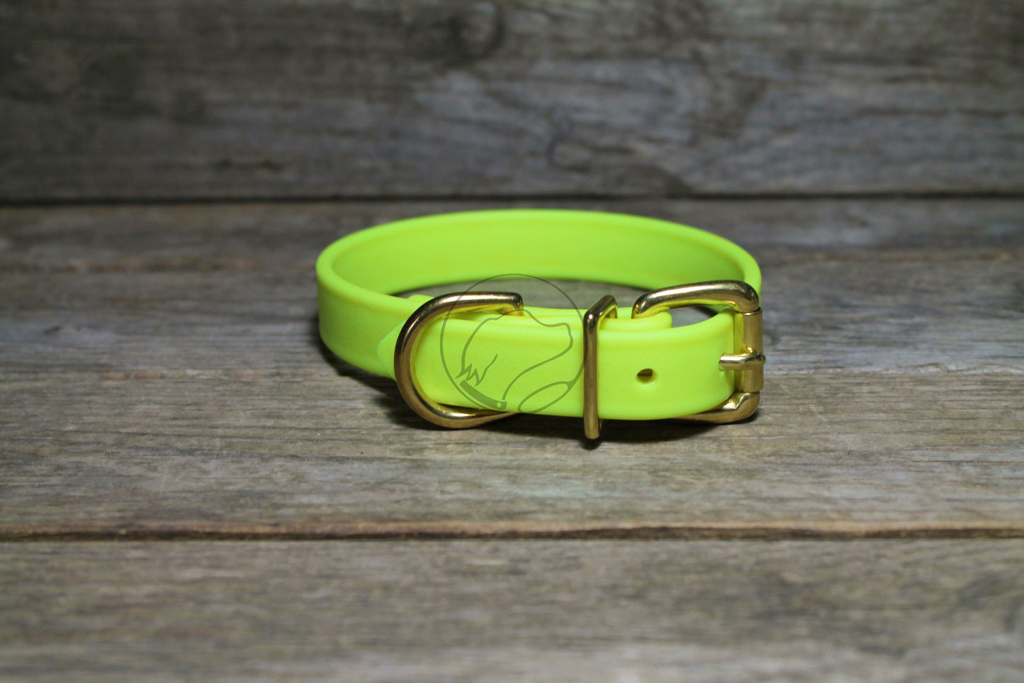 Neon Yellow Biothane Dog Collar - 3/4" (20mm) wide