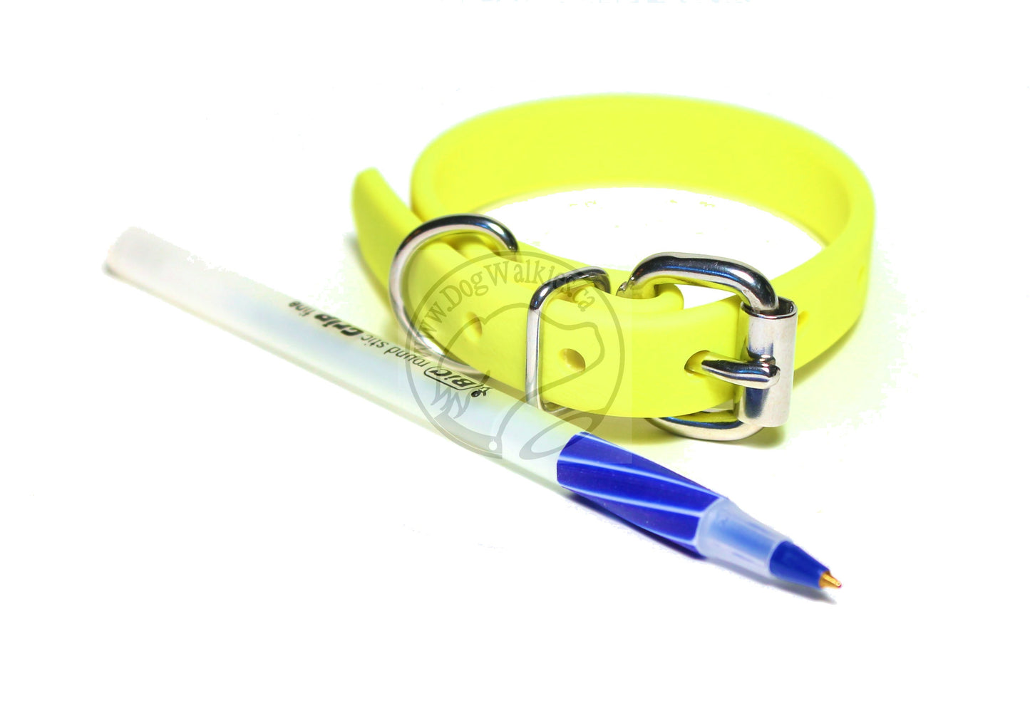 Neon Yellow Biothane Dog Collar - 5/8"(16mm) wide