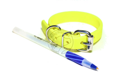 Neon Yellow Biothane Dog Collar - 5/8"(16mm) wide