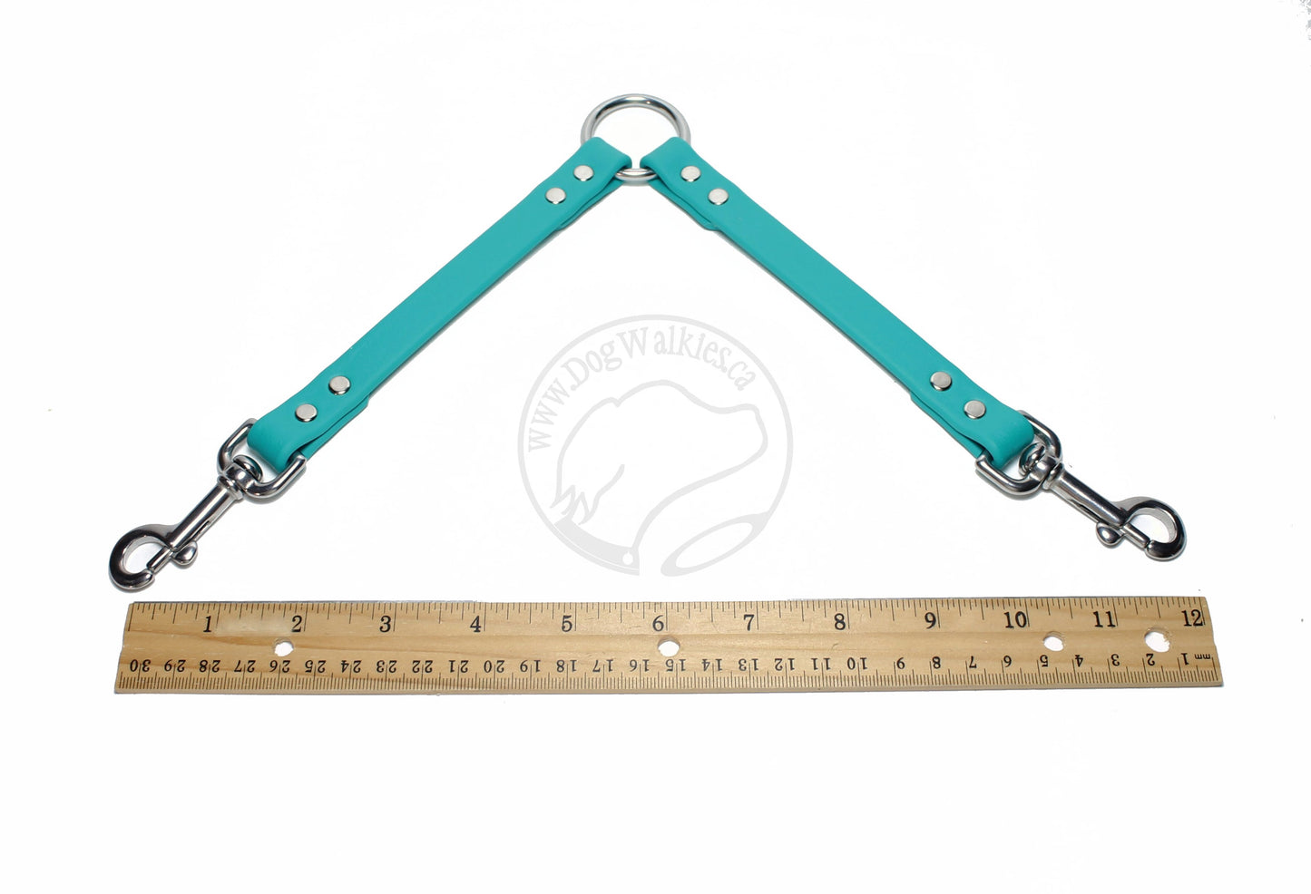 Leash Coupler for 2 dogs, Double dog walker - Biothane 5/8" (16mm) wide