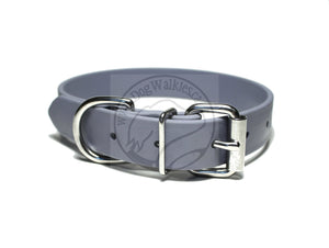 Stormy Gray or Grey Biothane Dog Collar - 1 inch (25mm) wide