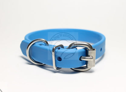 Caribbean Blue Biothane Dog Collar - 5/8"(16mm) wide
