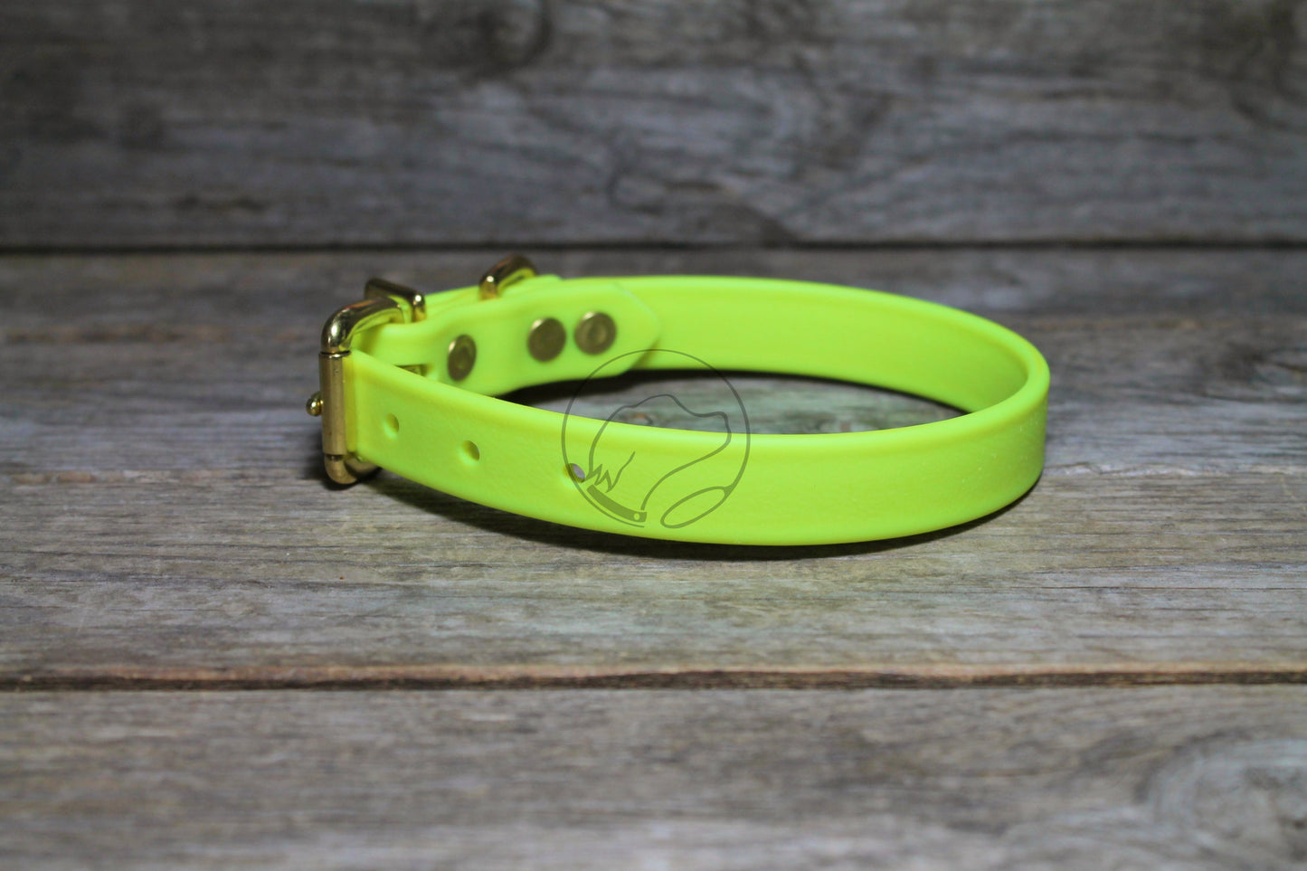 Neon Yellow Biothane Dog Collar - 3/4" (20mm) wide