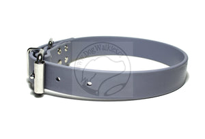 Stormy Gray or Grey Biothane Dog Collar - 1 inch (25mm) wide