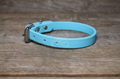Frozen Blue Biothane Dog Collar - 5/8"(16mm) wide