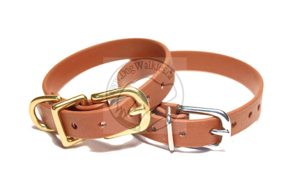 Caramel Brown Biothane Small Dog Collar - 1/2" (12mm) wide