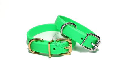 Neon Apple Green Biothane Dog Collar - 3/4" (20mm) wide
