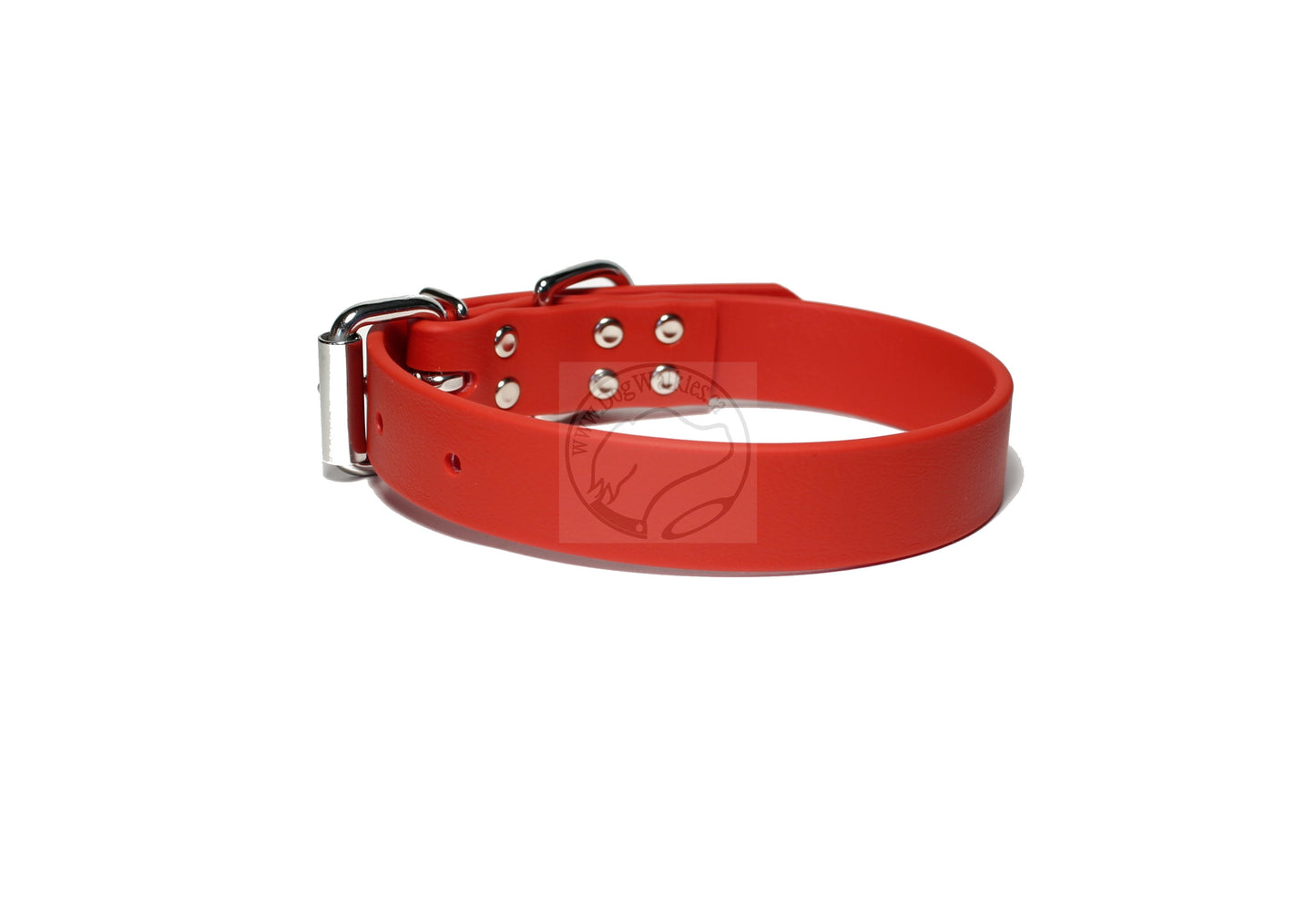 Poppy Red Biothane Dog Collar - 1 inch (25mm) wide