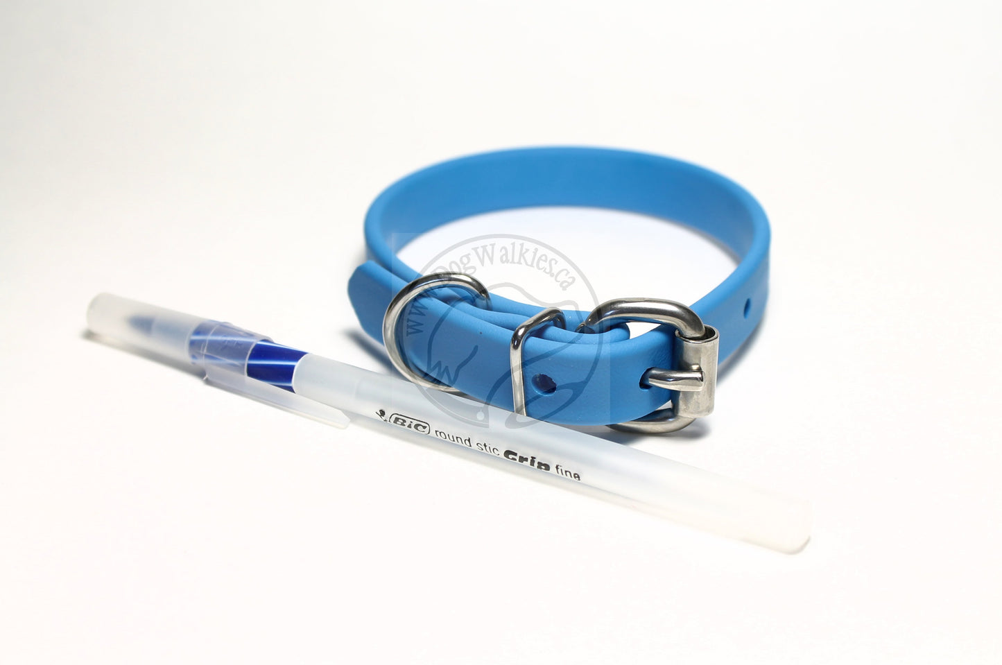 Caribbean Blue Biothane Dog Collar - 5/8"(16mm) wide