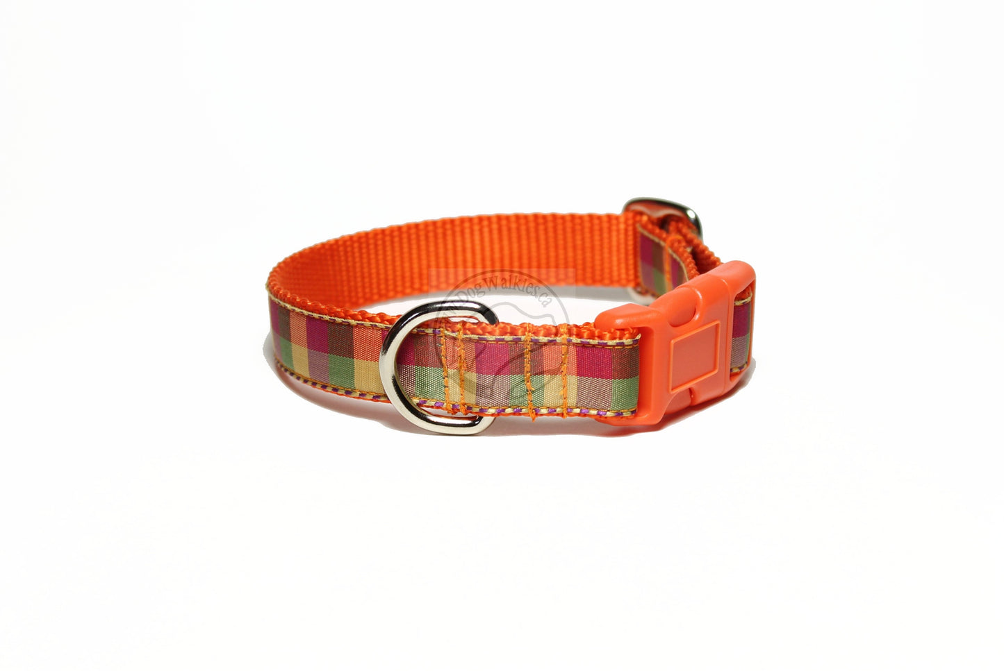 Fall Plaid - tartan dog collar