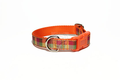 Fall Plaid - tartan dog collar