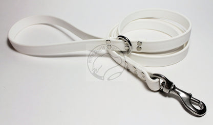 Snow White Biothane Large Dog Leash