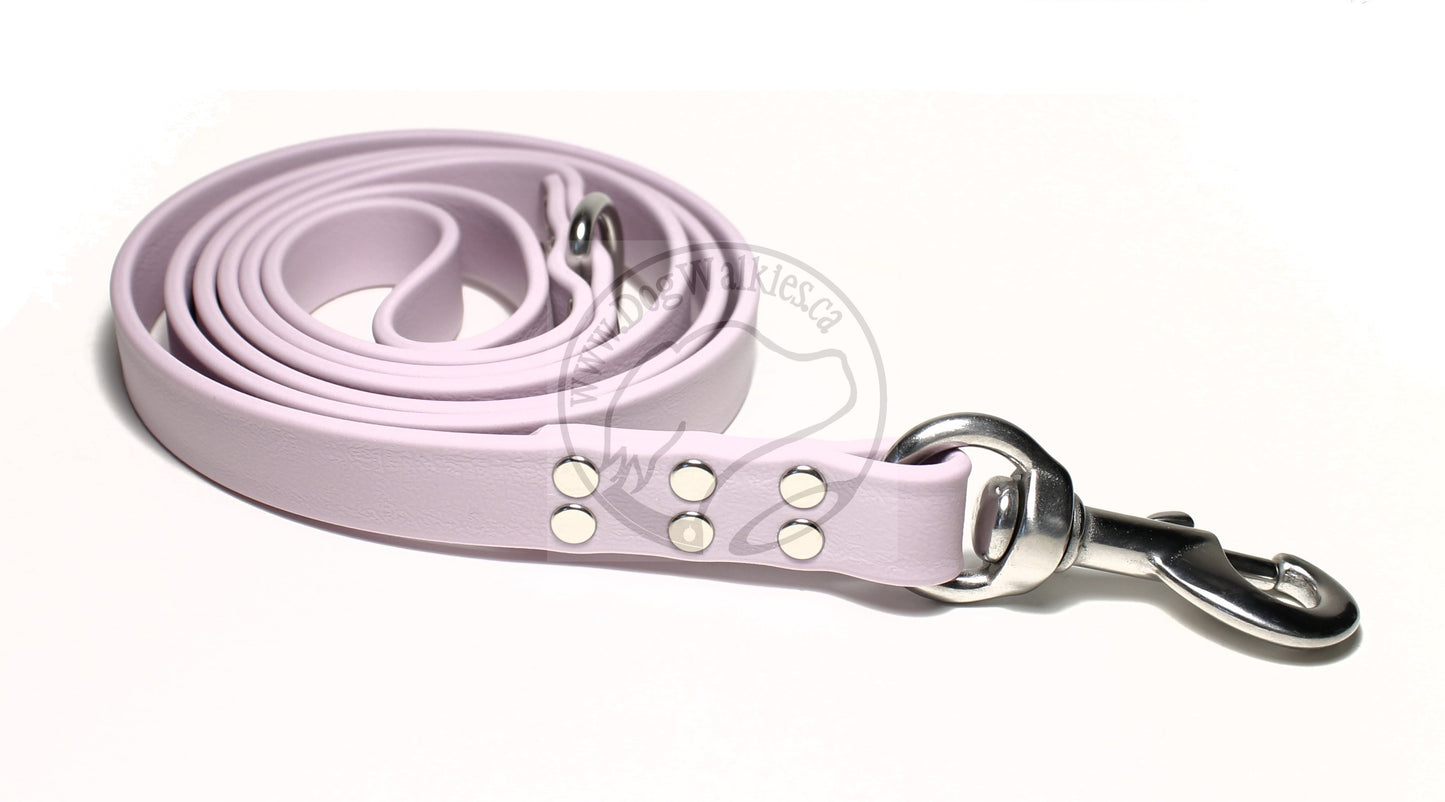 Lavender Purple Pastel Biothane Large Dog Leash