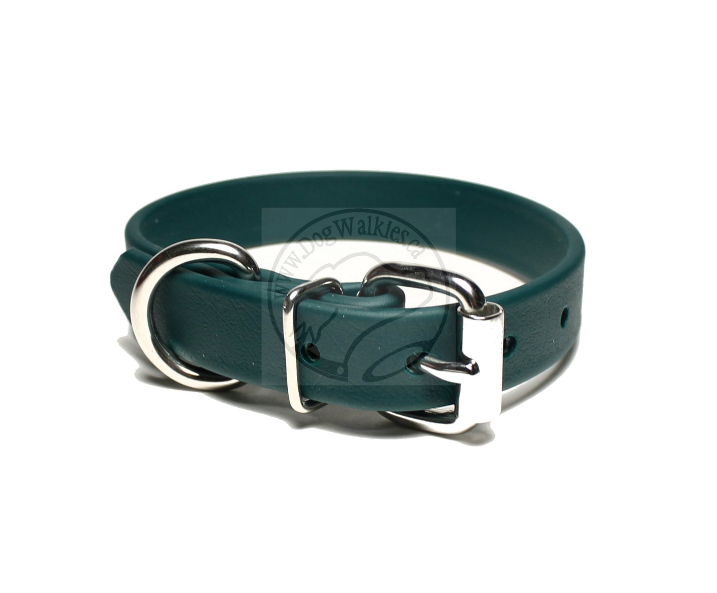 Pine Green Biothane Dog Collar - 3/4" (20mm) wide