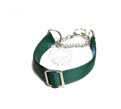 Chain Martingale Dog Collar 1" (25mm) wide; Simple - Elegant - Strong