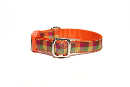Fall Plaid - tartan dog collar