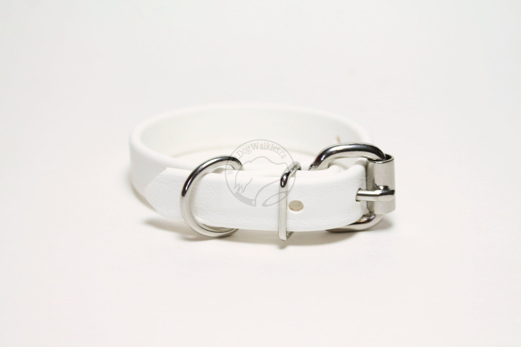 Snow White Biothane Dog Collar - 5/8"(16mm) wide