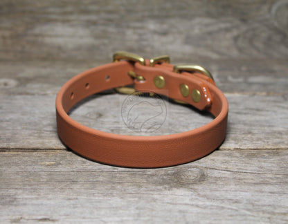 Caramel Brown Biothane Dog Collar - 3/4" (20mm) wide