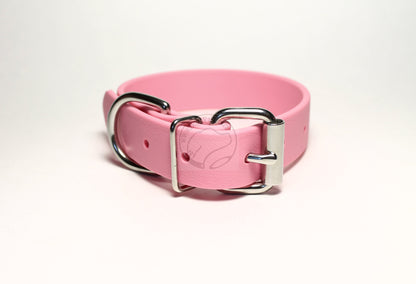 Bubblegum Pink Biothane Dog Collar - 1 inch (25mm) wide