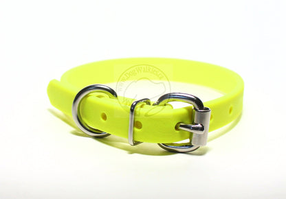 Neon Yellow Biothane Dog Collar - 5/8"(16mm) wide