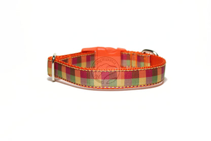 Fall Plaid - tartan dog collar