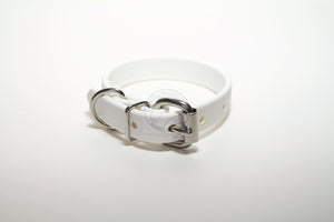 Snow White Biothane Dog Collar - 5/8"(16mm) wide