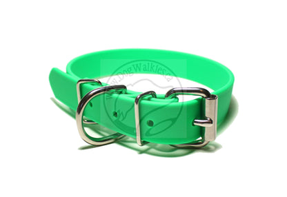 Neon Apple Green Biothane Dog Collar - 1 inch (25mm) wide