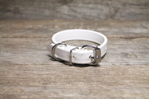 Snow White Biothane Dog Collar - 5/8"(16mm) wide