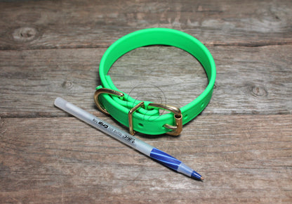 Neon Apple Green Biothane Dog Collar - 3/4" (20mm) wide