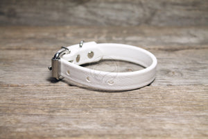 Snow White Biothane Dog Collar - 5/8"(16mm) wide