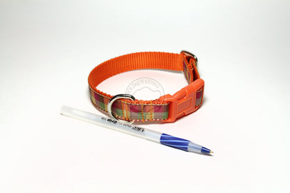 Fall Plaid - tartan dog collar