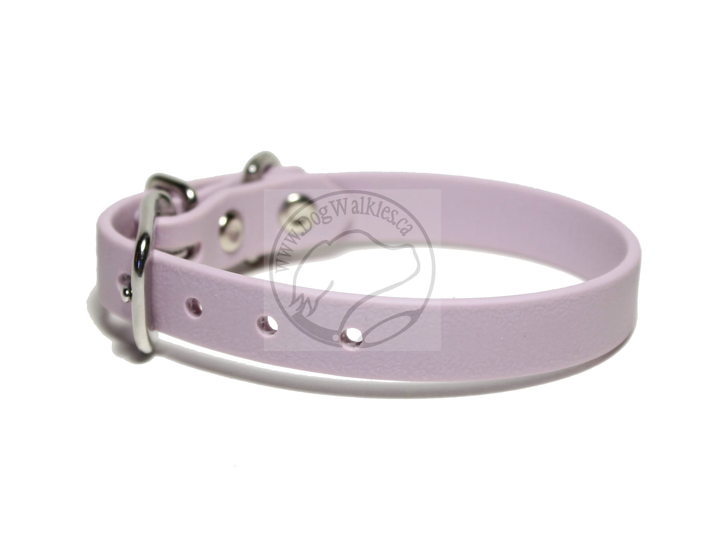 Lavender Purple Pastel Biothane Small Dog Collar - 1/2" (12mm) wide