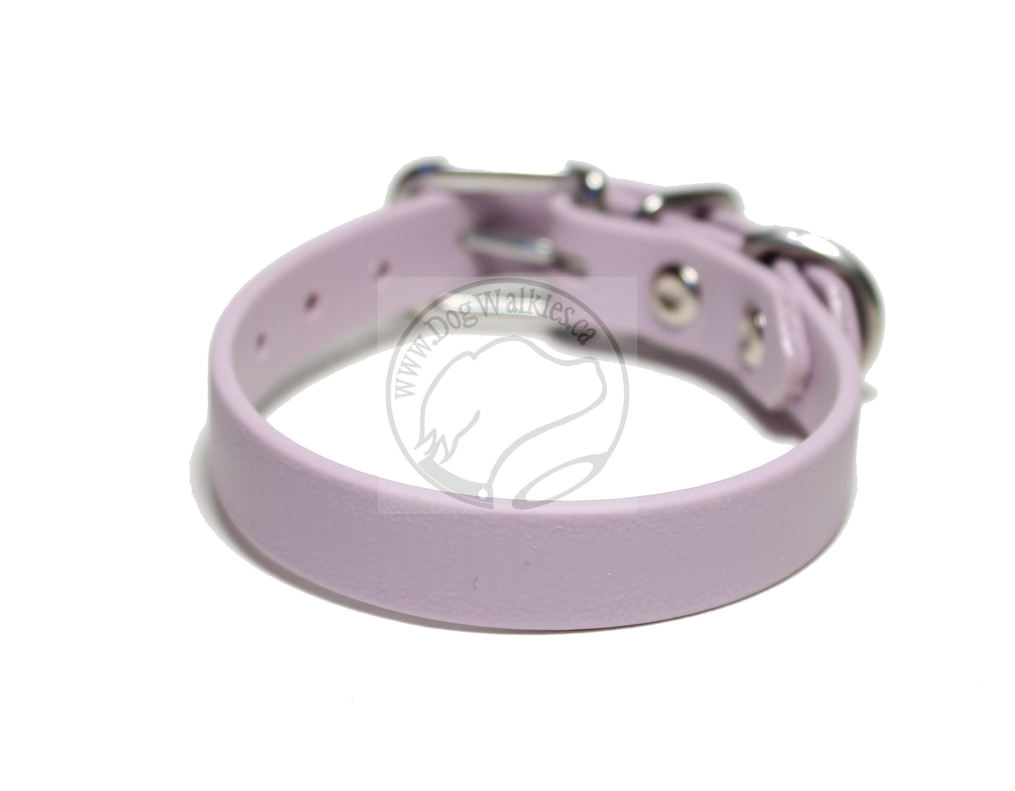 Lavender Purple Pastel Biothane Small Dog Collar - 1/2" (12mm) wide