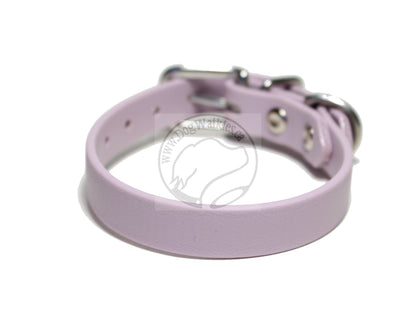 Lavender Purple Pastel Biothane Small Dog Collar - 1/2" (12mm) wide