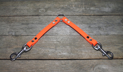 Leash Coupler for 2 dogs, Double dog walker - Biothane 5/8" (16mm) wide