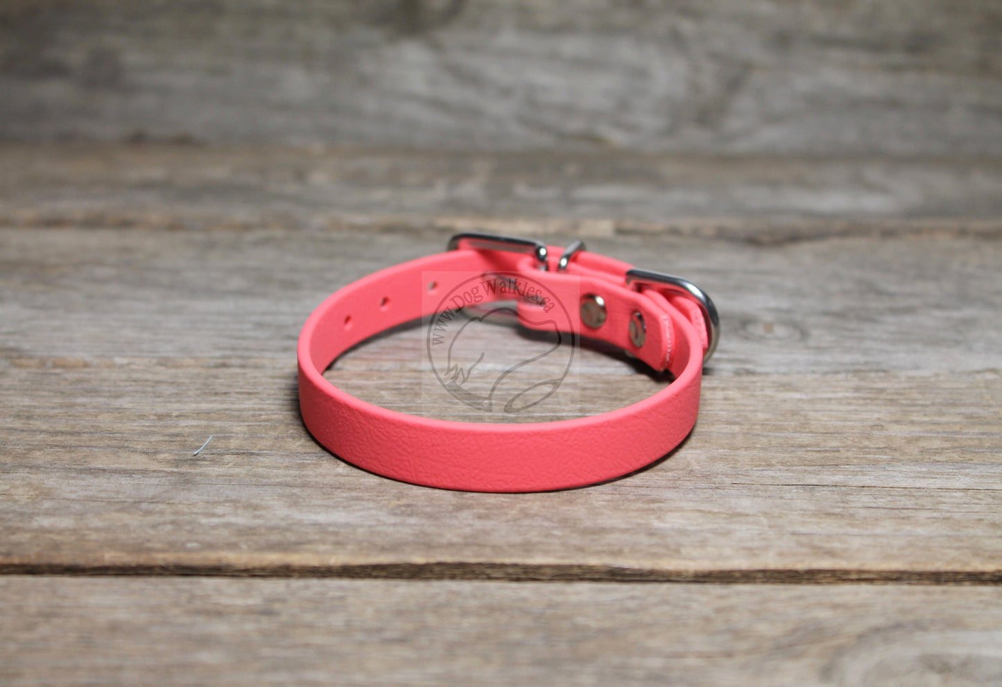Peach Coral Biothane Small Dog Collar - 1/2" (12mm) wide