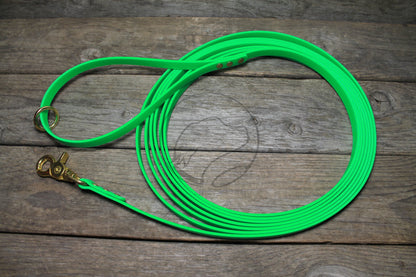 Regular Width, 1/2" (12mm) wide, Biothane Waterproof Tracking Recall Long Line - all colours