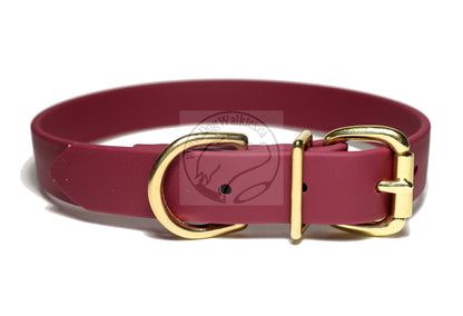 Wine Merlot Biothane Dog Collar - 1 inch (25mm) wide