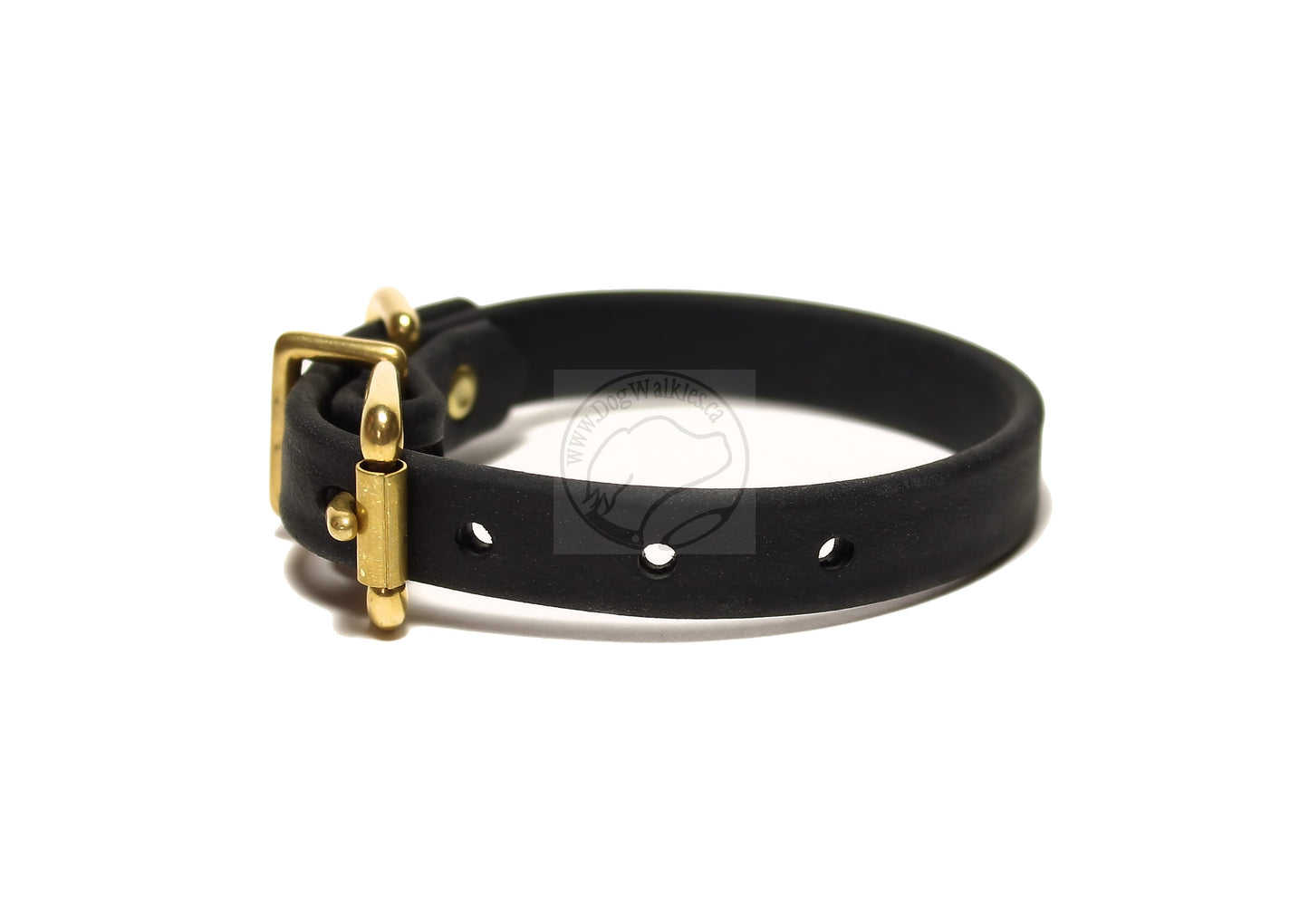 Jet Black Biothane Dog Collar - 5/8"(16mm) wide