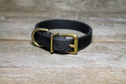 Jet Black Biothane Dog Collar - 3/4" (20mm) wide