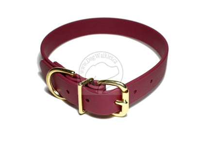 Wine Merlot Biothane Dog Collar - 1 inch (25mm) wide