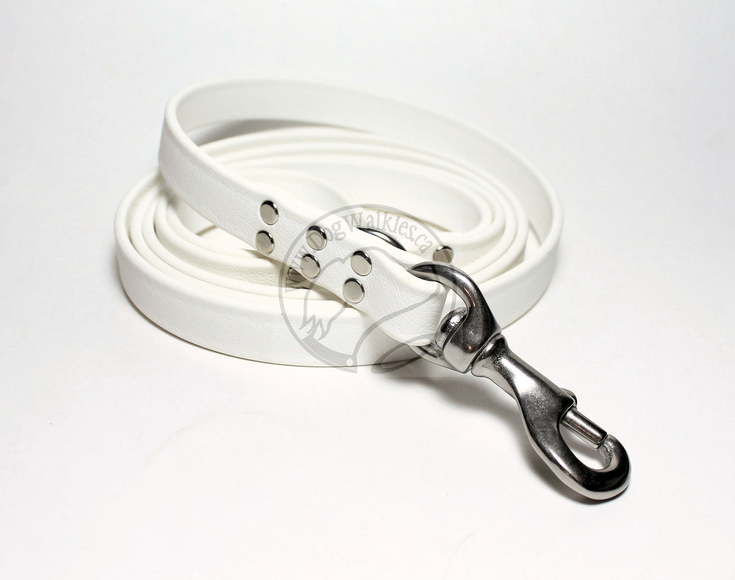 Snow White Biothane Large Dog Leash