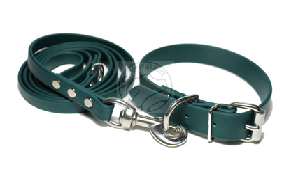 Pine Green Biothane Dog Collar - 1 inch (25mm) wide