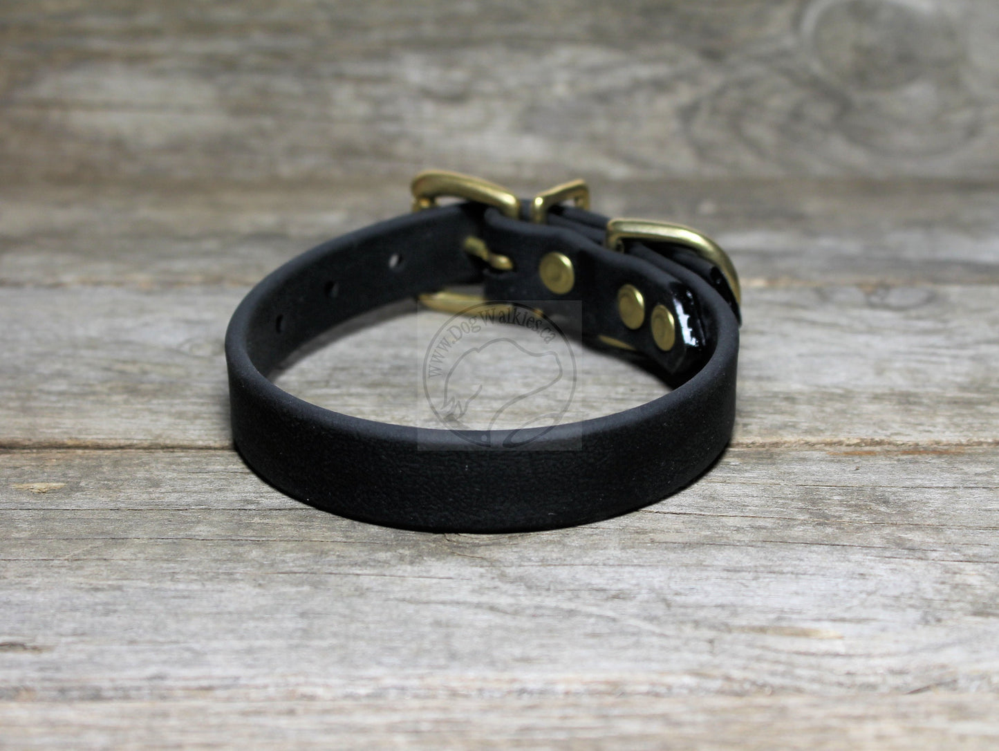 Jet Black Biothane Dog Collar - 3/4" (20mm) wide