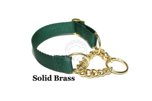 Chain Martingale Dog Collar 1" (25mm) wide; Simple - Elegant - Strong