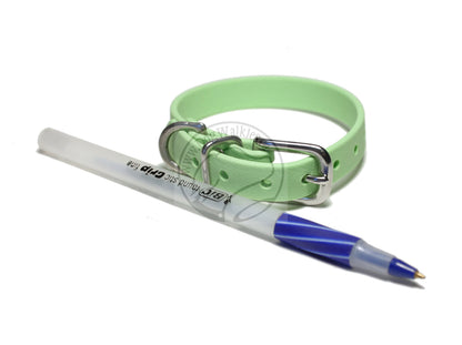 Discontinued- Limited Pastel Mint Green Biothane Small Dog Collar - 1/2" (12mm) wide