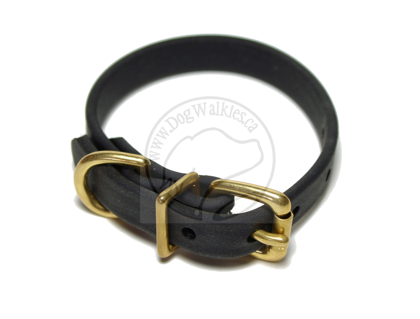 Jet Black Biothane Dog Collar - 5/8"(16mm) wide